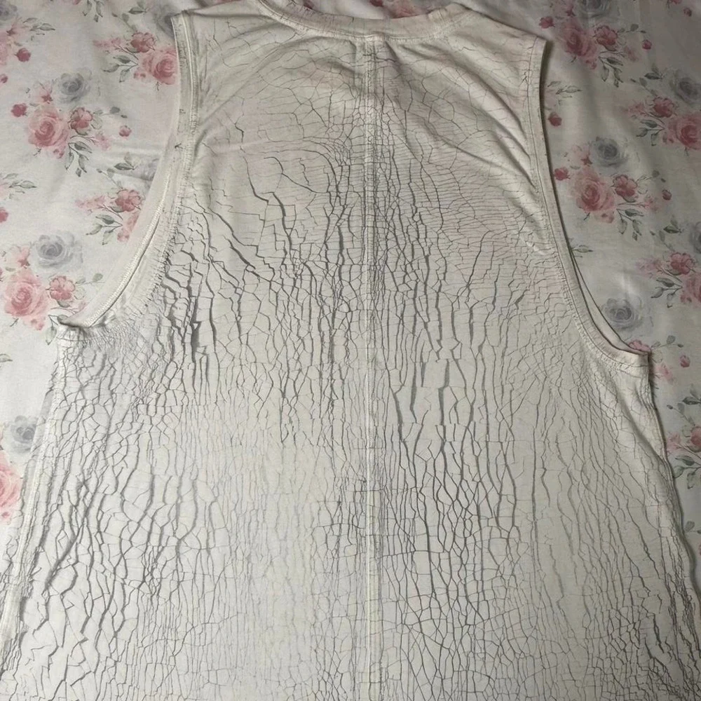 Lululemon White Crackle‎ Print Sleeveless Tank Top Women's Size 4